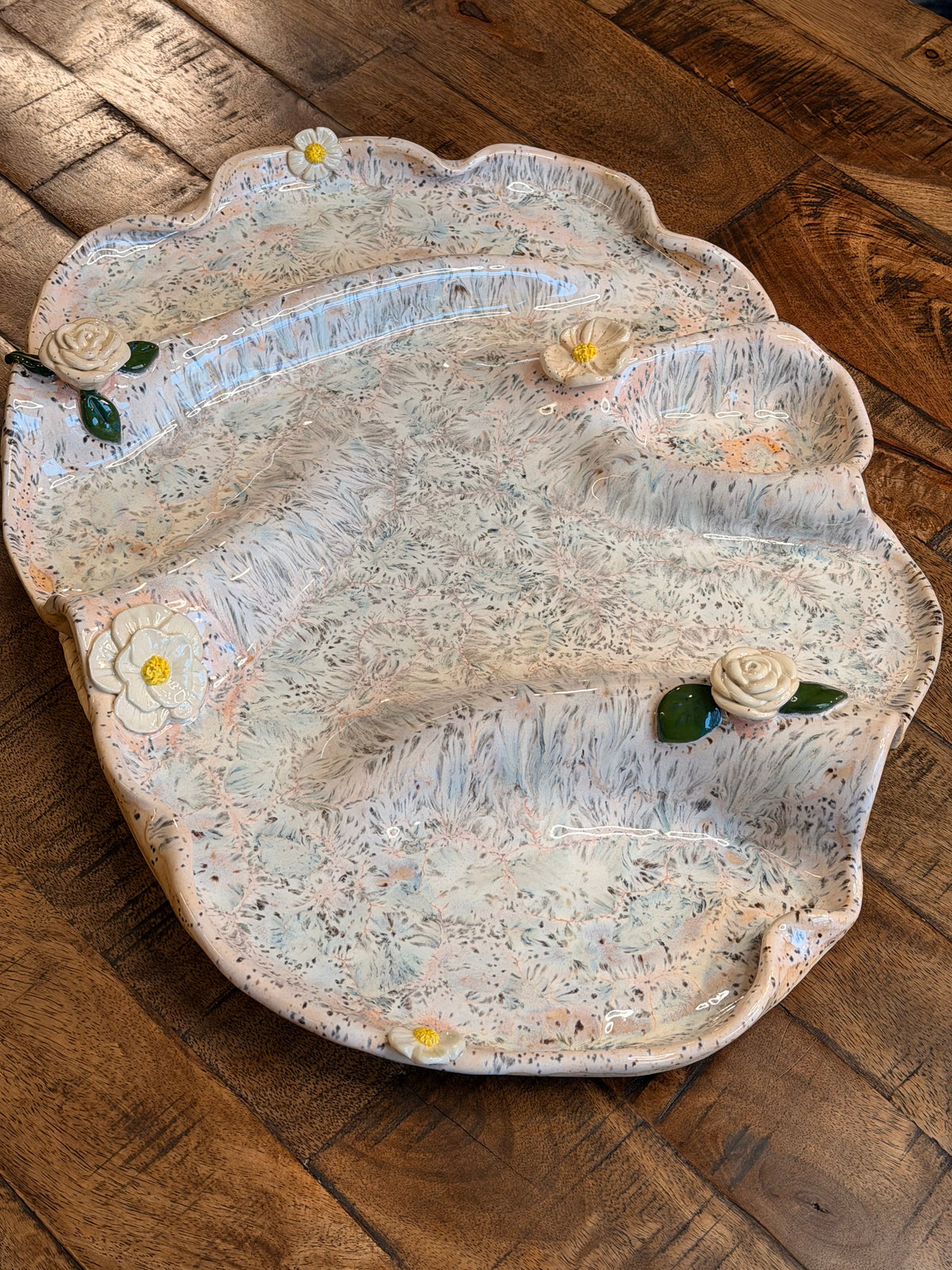 Floral Ripple Charcuterie Dish Made-To-Order