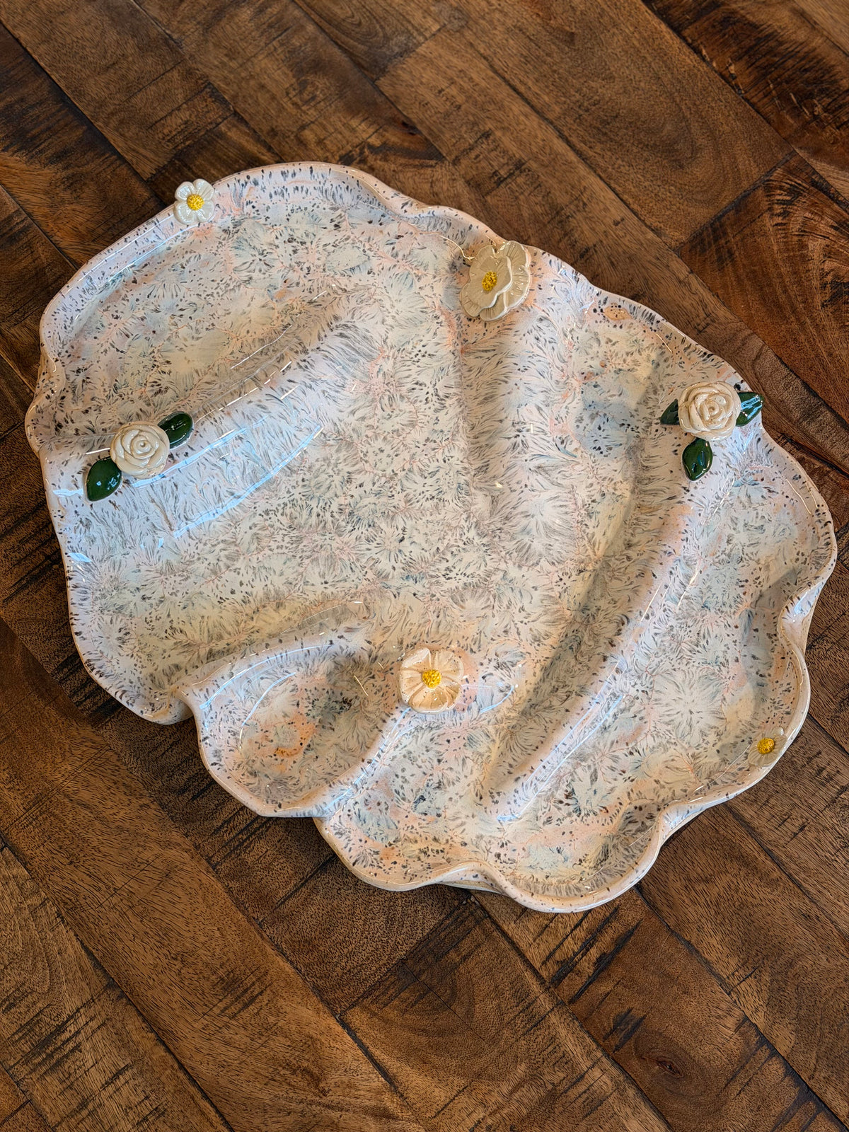 Floral Ripple Charcuterie Dish Made-To-Order