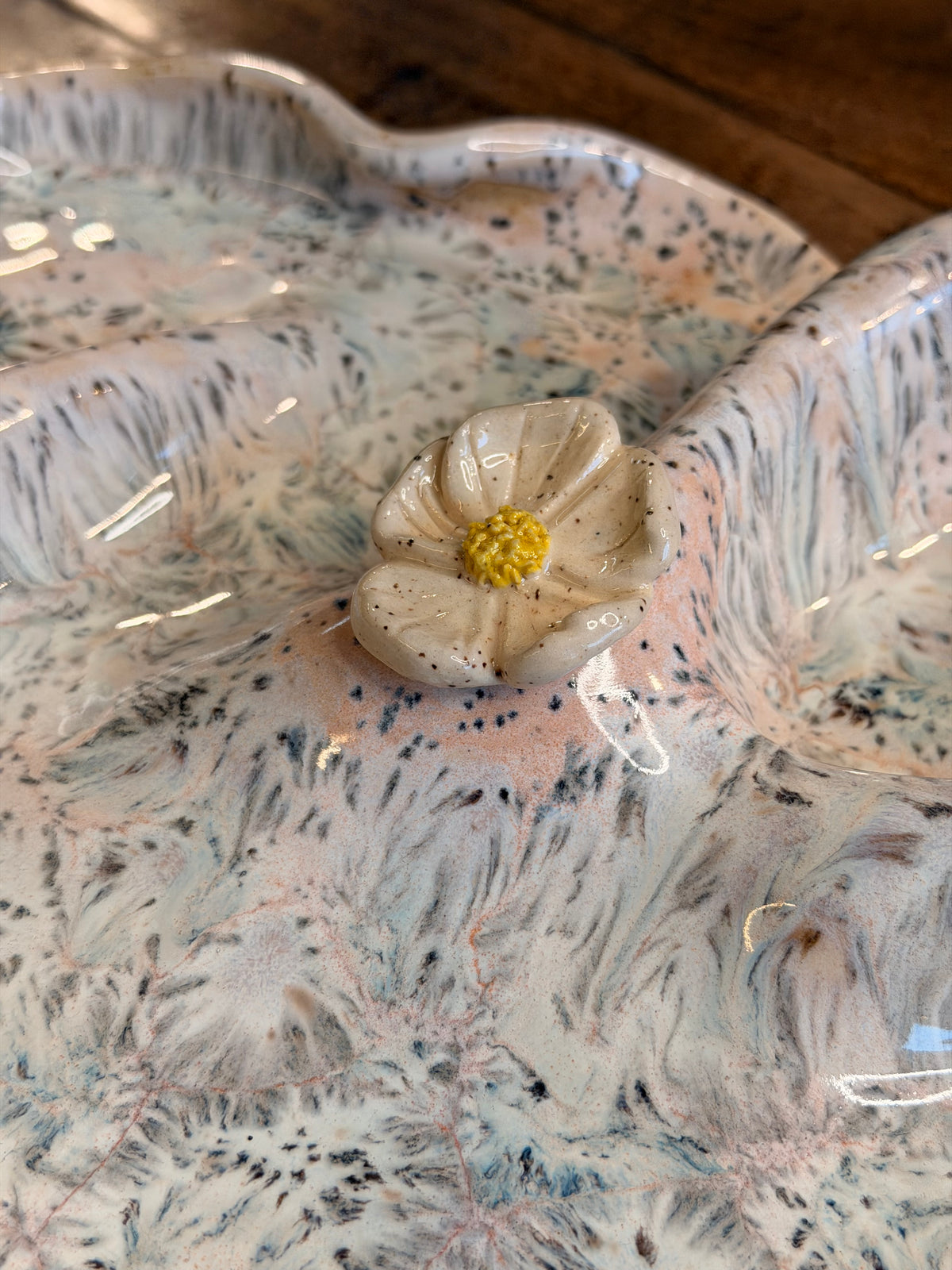 Floral Ripple Charcuterie Dish Made-To-Order
