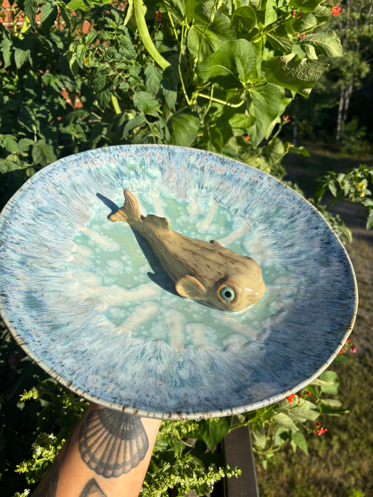 Puffer fish bowl large
