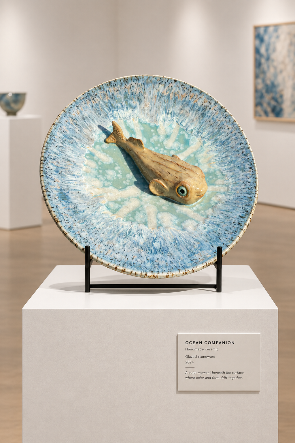 Puffer fish bowl large