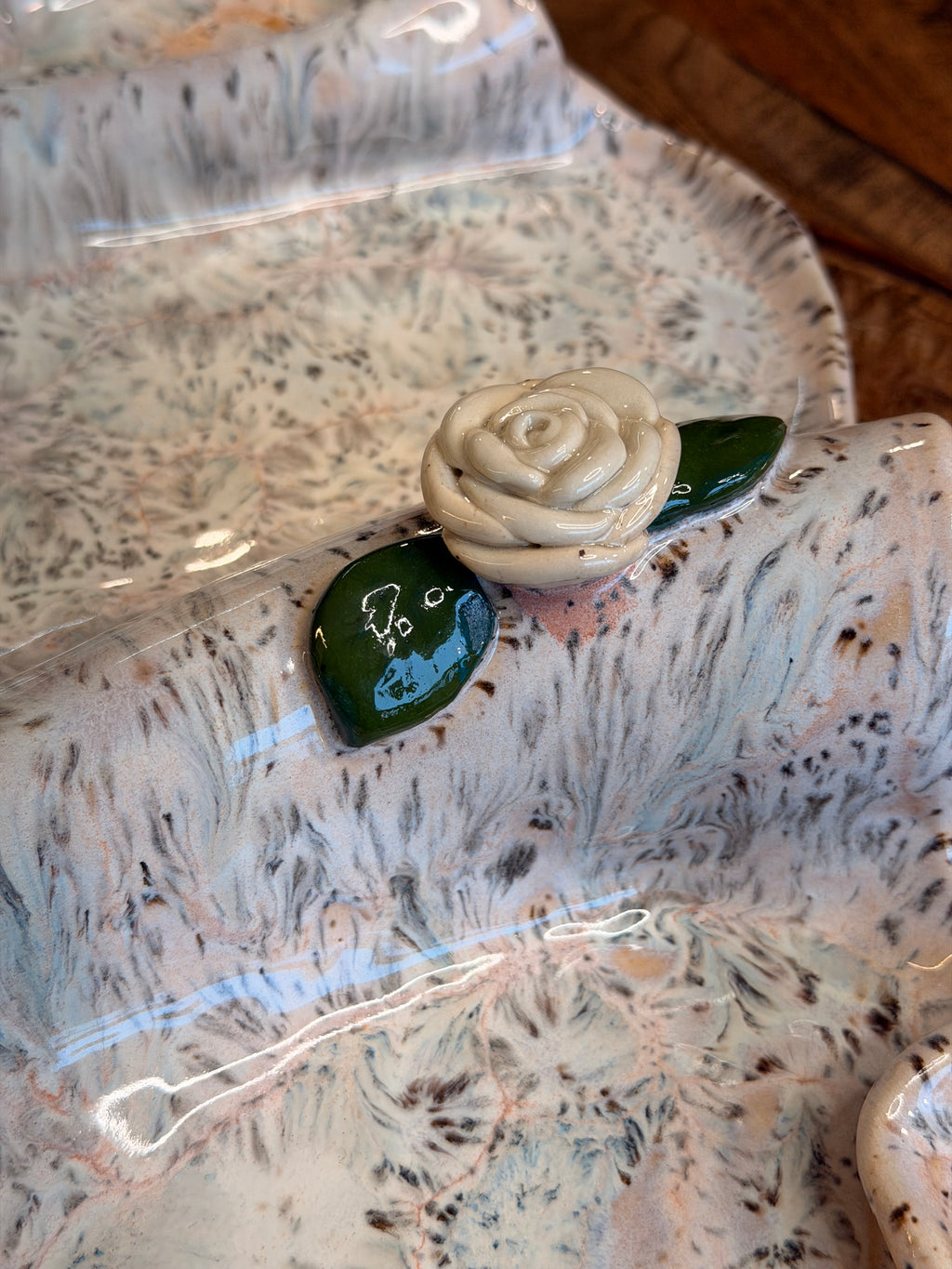 Floral Ripple Charcuterie Dish Made-To-Order