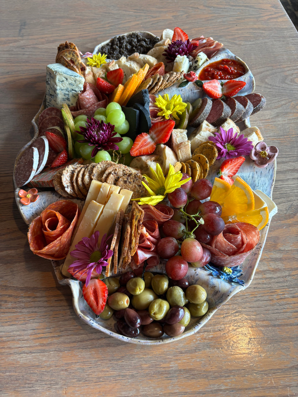 Floral Ripple Charcuterie Dish Made-To-Order