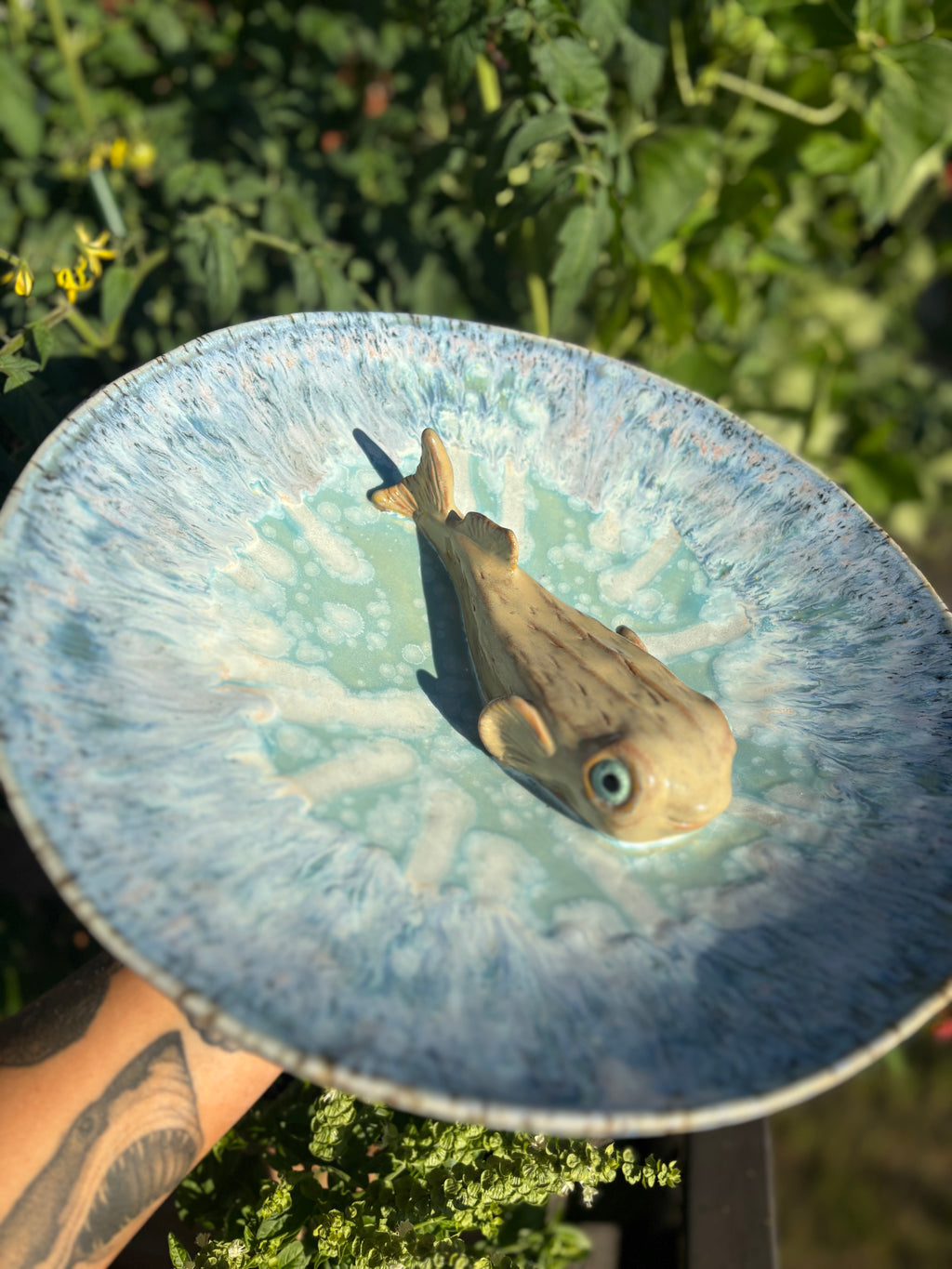 Puffer fish bowl large