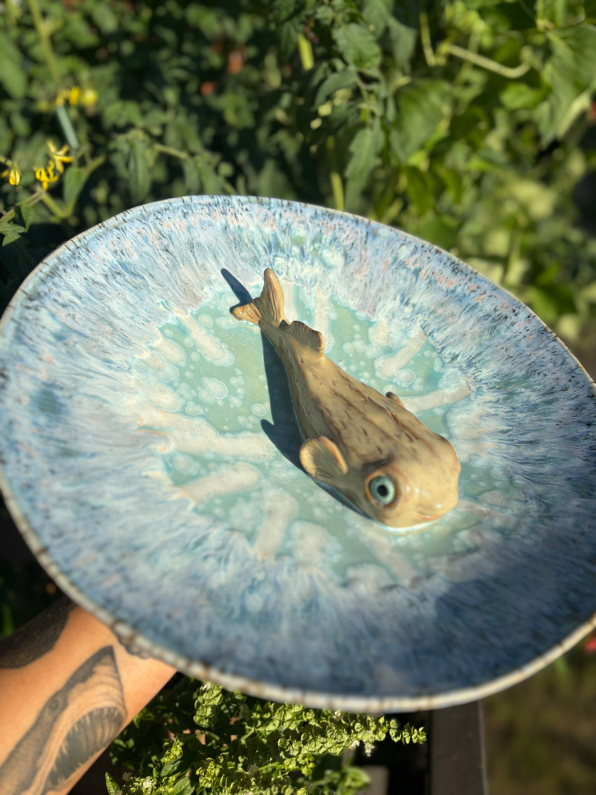 Puffer fish bowl large