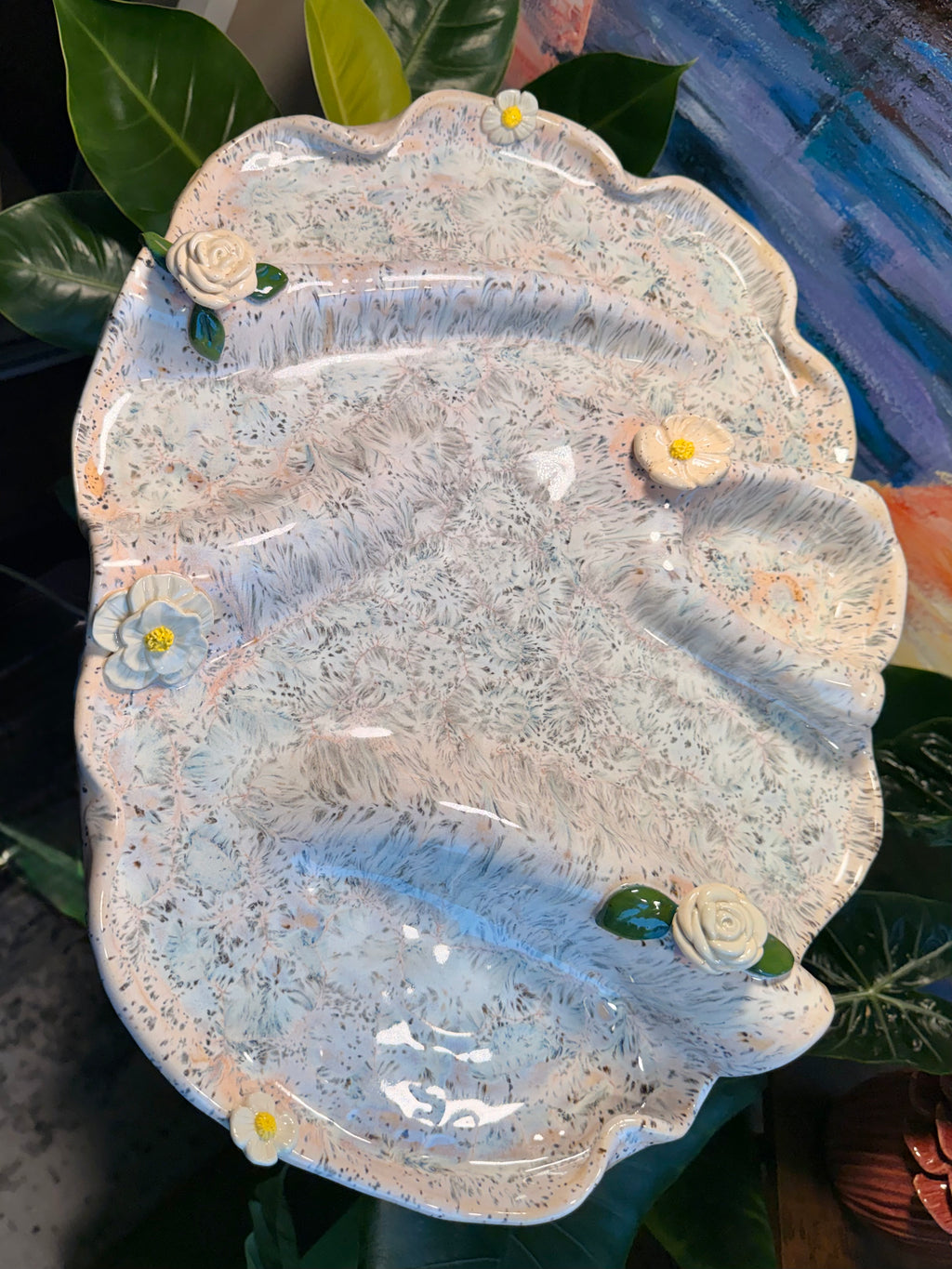 Floral Ripple Charcuterie Dish Made-To-Order