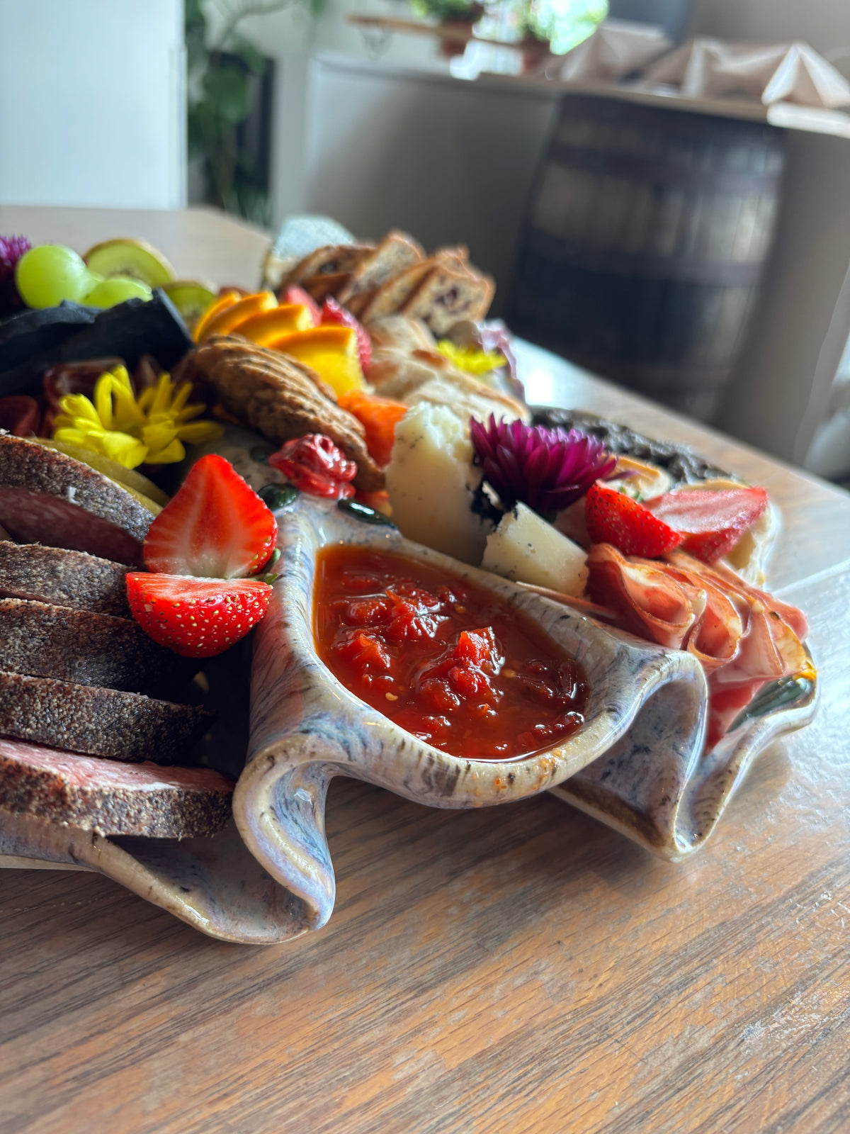 Floral Ripple Charcuterie Dish Made-To-Order
