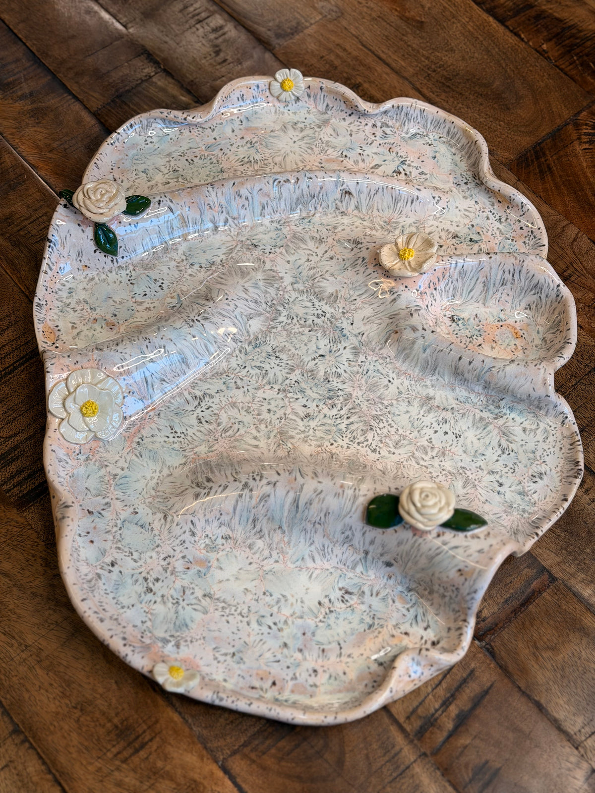 Floral Ripple Charcuterie Dish Made-To-Order