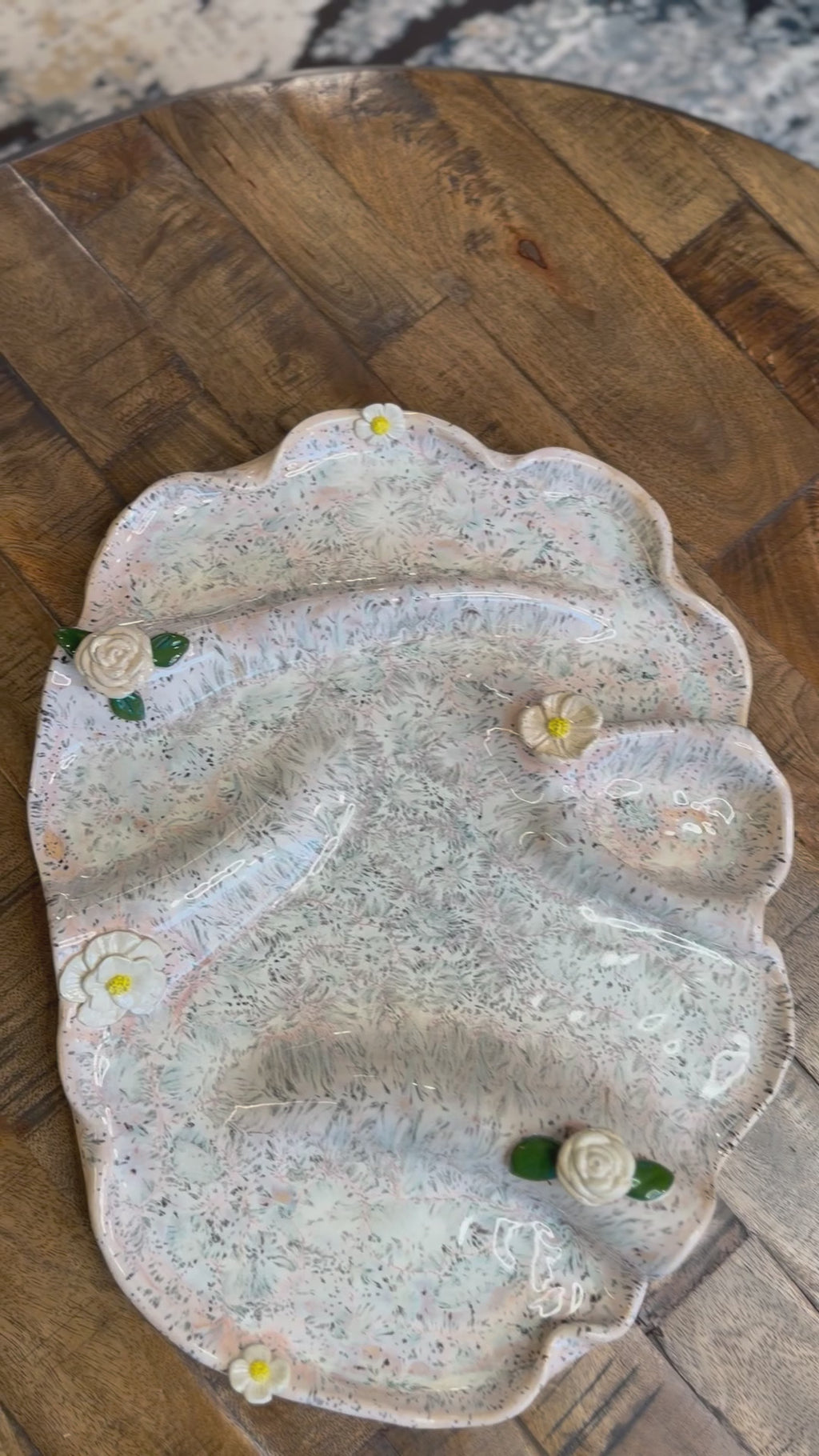 Floral Ripple Charcuterie Dish Made-To-Order