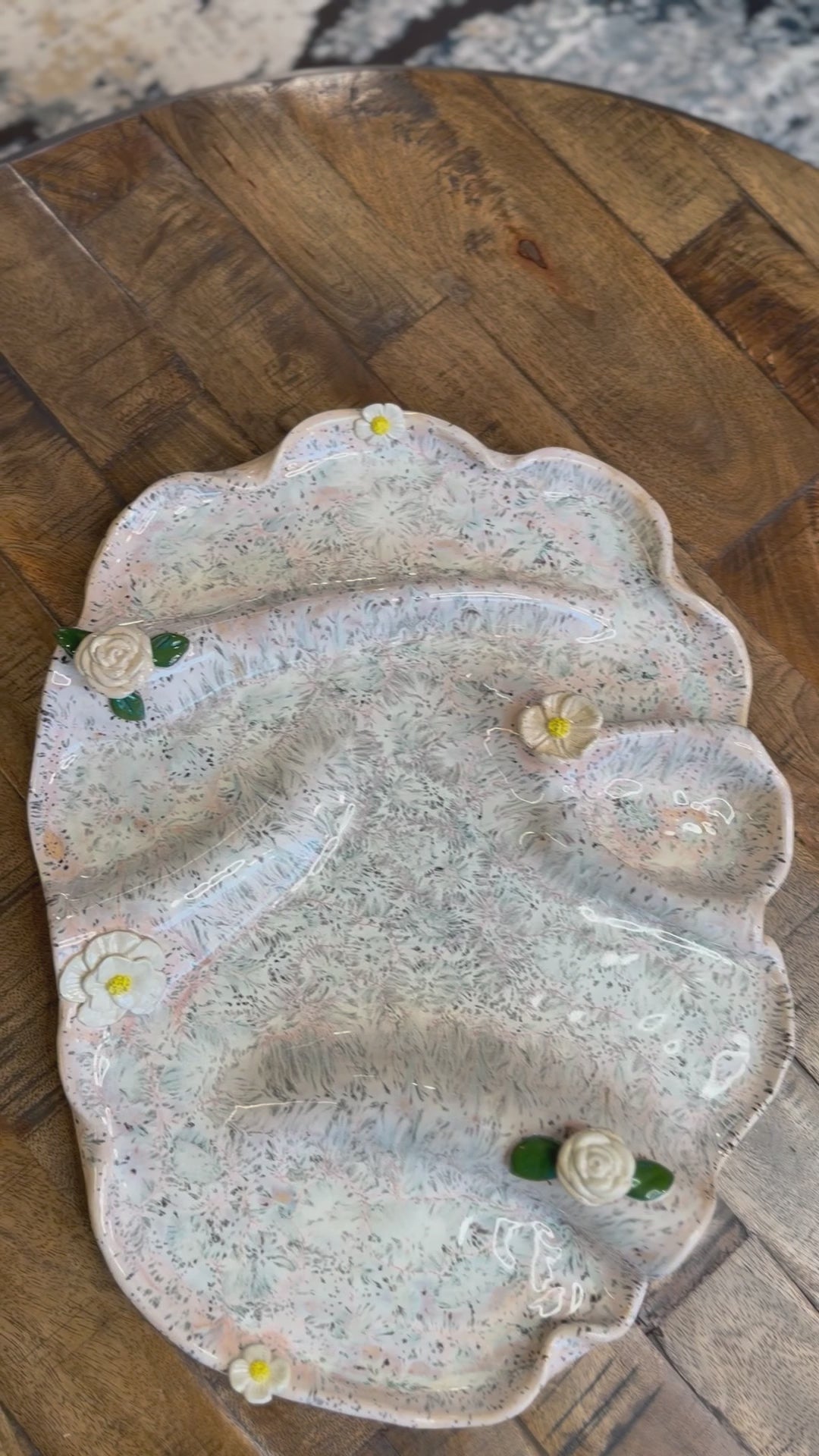 Floral Ripple Charcuterie Dish Made-To-Order